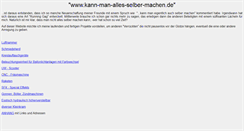 Desktop Screenshot of kann-man-alles-selber-machen.de