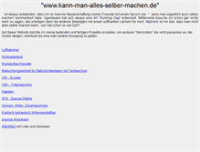 Tablet Screenshot of kann-man-alles-selber-machen.de